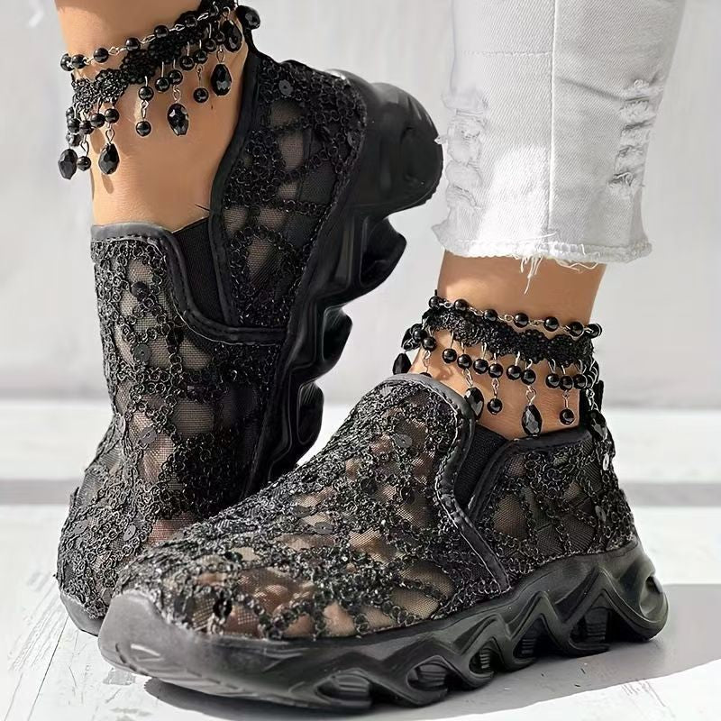 LÉONIE | ZAPATILLAS FLORALES CHIC PARA MUJER