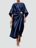 Lona™ Elegantes Langes Satin-Kleid