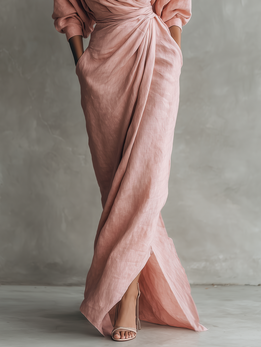 Maxikleid mit V-Ausschnitt