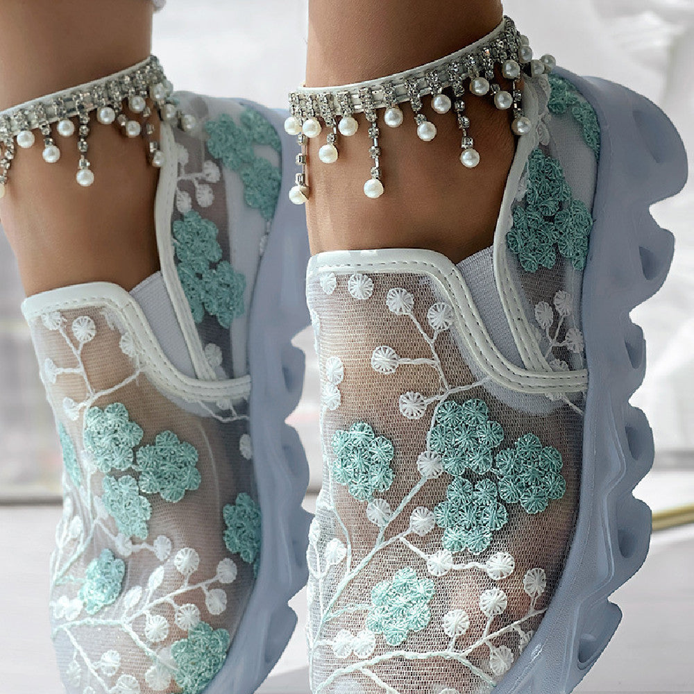 LÉONIE | ZAPATILLAS FLORALES CHIC PARA MUJER