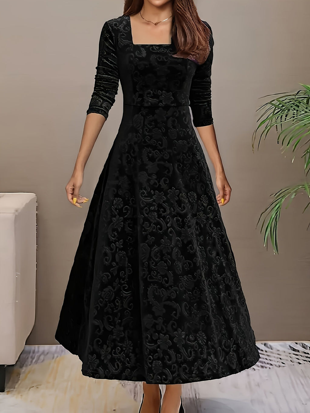 Nicola™ Elegantes Samtkleid