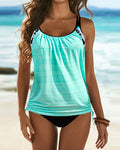 Augustus | Unifarbener Tankini mit Leopardenmuster
