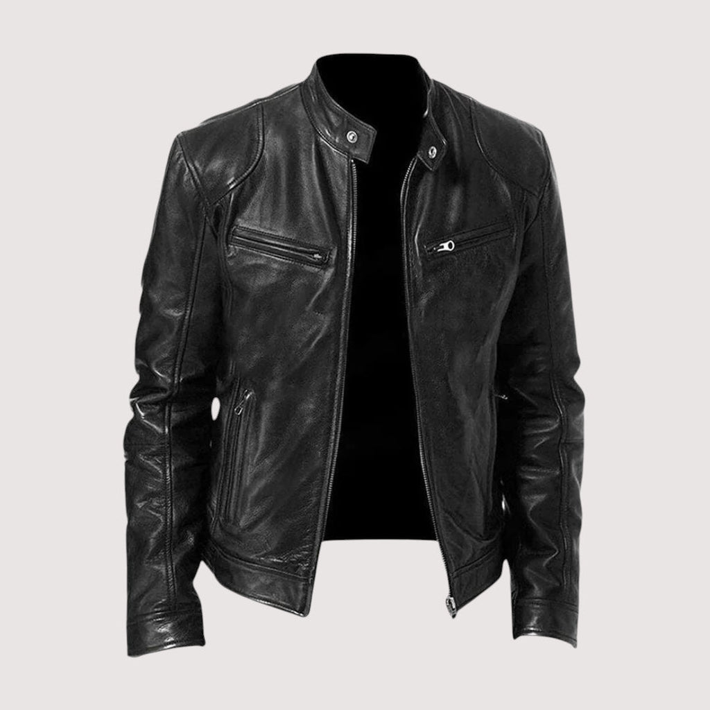 Massimo – Zeitlose Bikerjacke aus veganem Leder