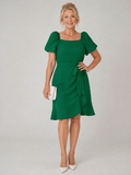Ruosa | Mini-Kleid mit kurzen Puffärmeln und seitlichem Bindeband