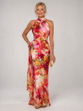 Elisabetta | Maxikleid mit Halterneck und floralem Muster