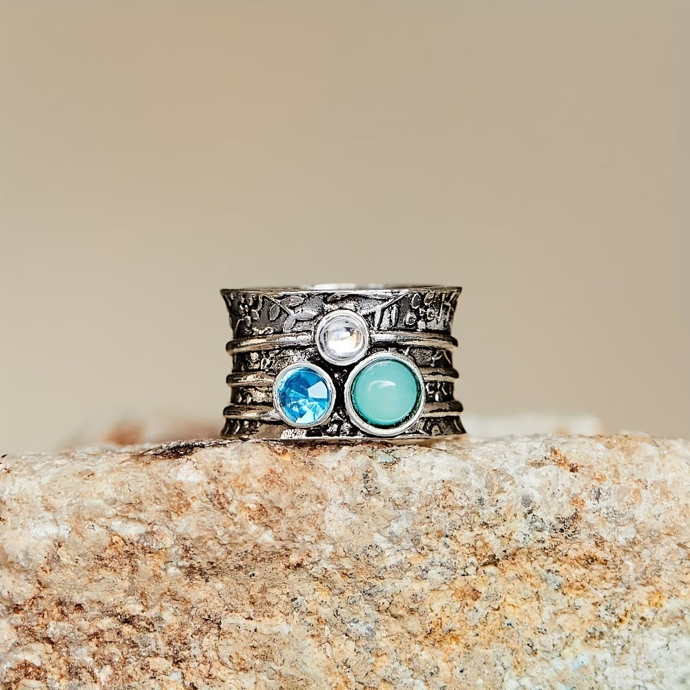 Boho Vintage Türkis Edelsteinring