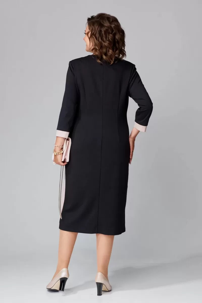 Alexa™ Elegantes V-Ausschnitt Kleid