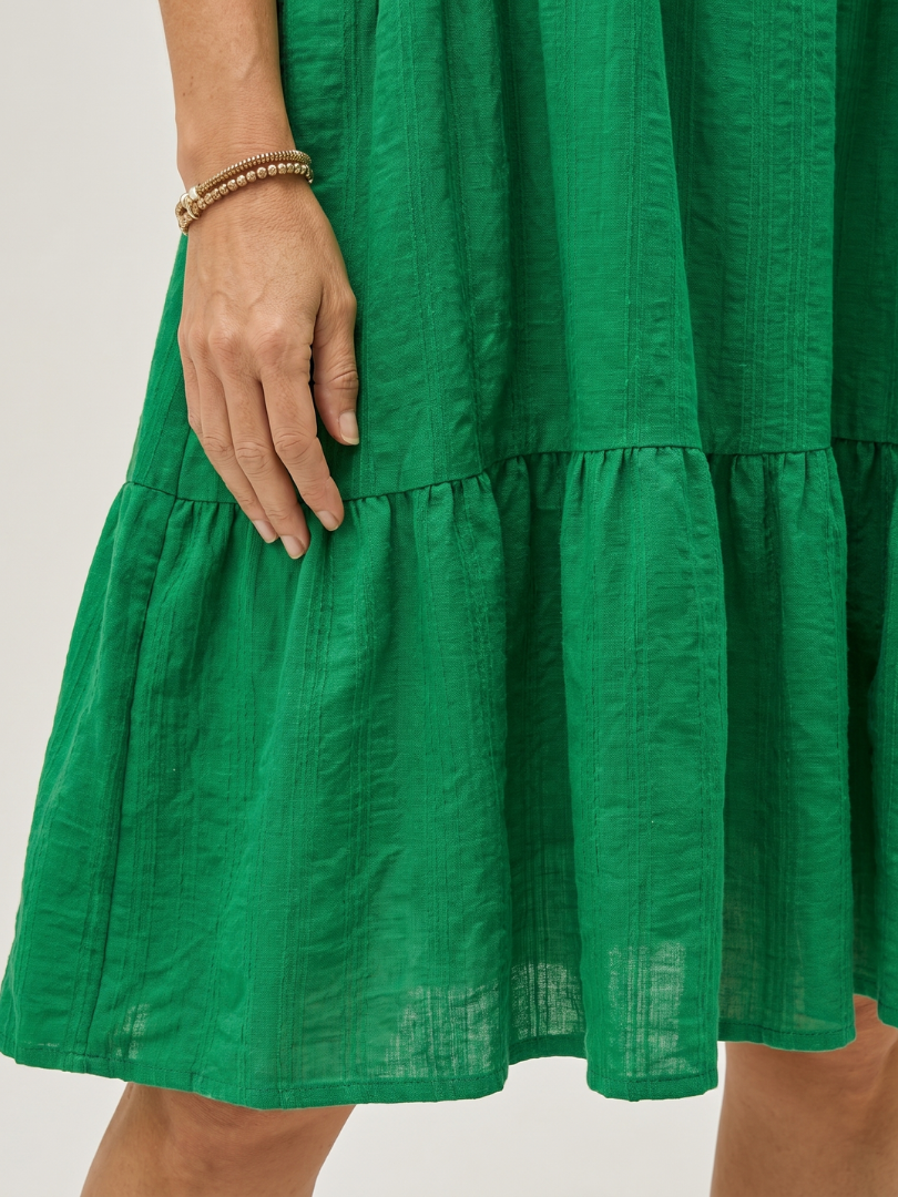 Zema | Ein Schulter Schleifen Detail knielanges Kleid