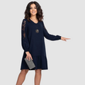 Mina™ Elegantes Midikleid mit Spitzenärmeln