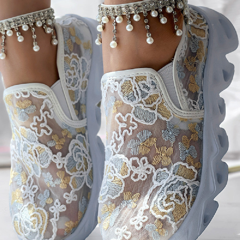 LÉONIE | ZAPATILLAS FLORALES CHIC PARA MUJER