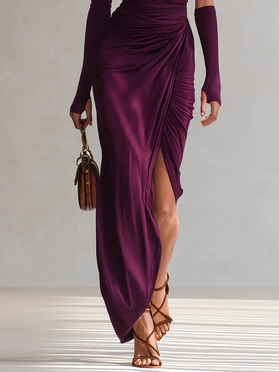 Rhianna™ Elegantes Maxikleid + Ärmel