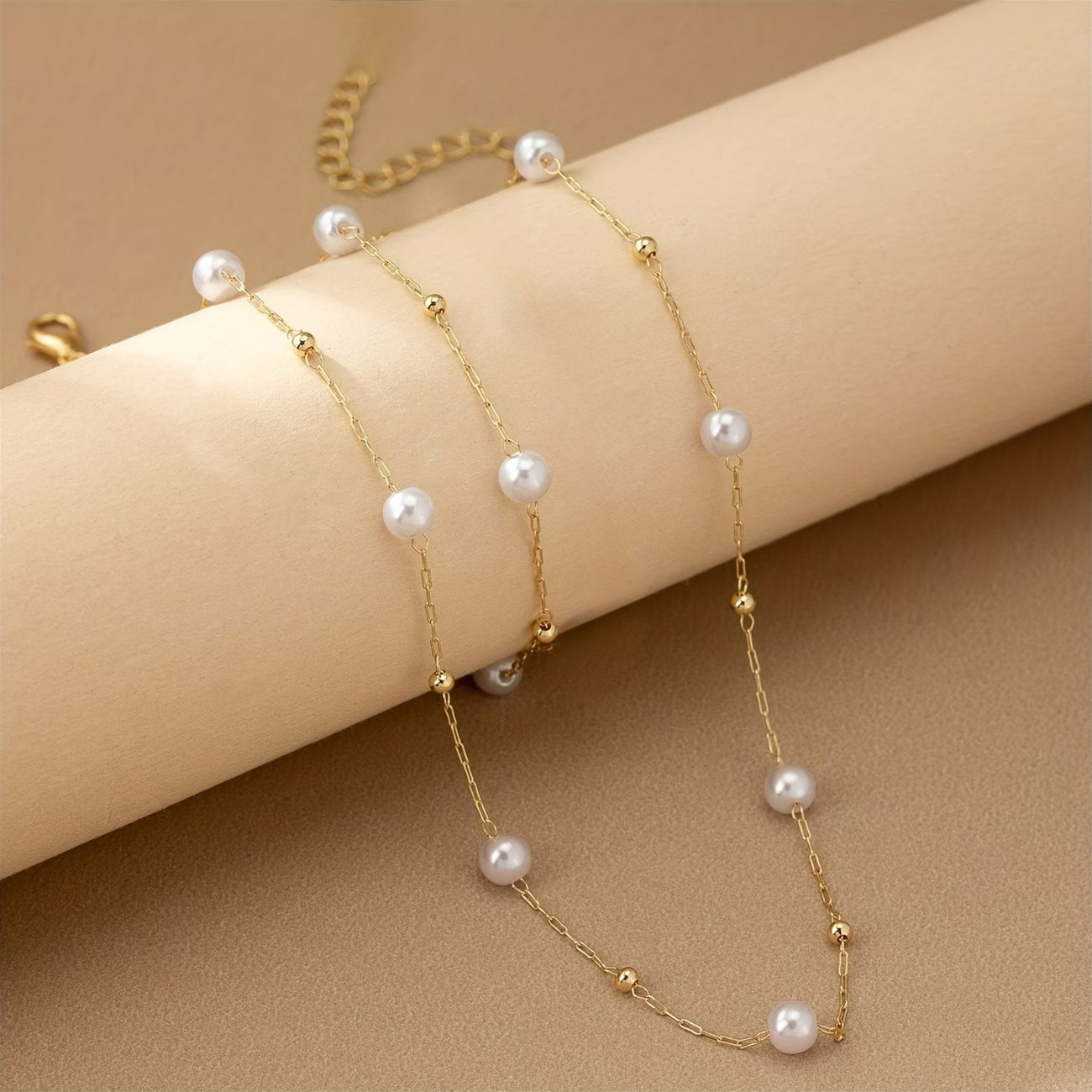 Zierliches Perlenkette Schmuckset