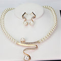 Elegantes Wellen-Perlen-Schmuckset