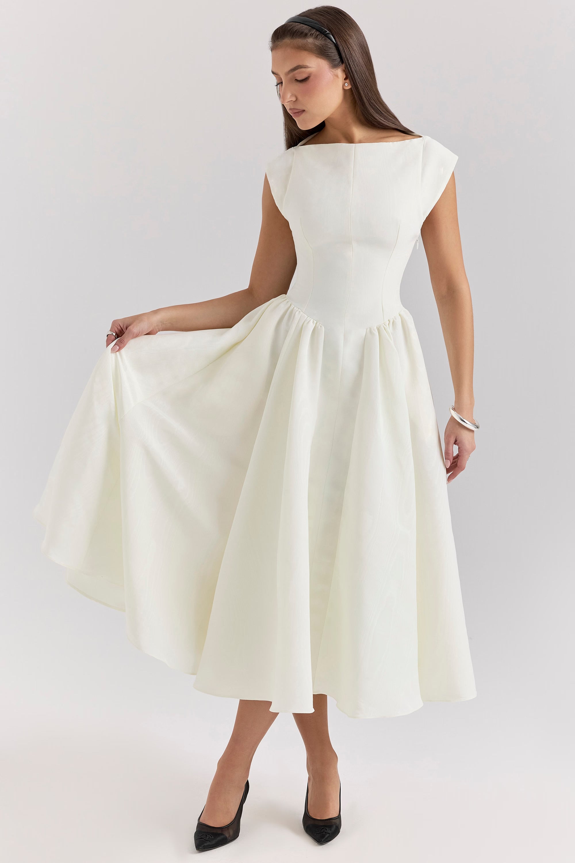 FARAH | Midikleid mit Kappenärmeln