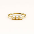 Dreifach-Perlen-Goldring