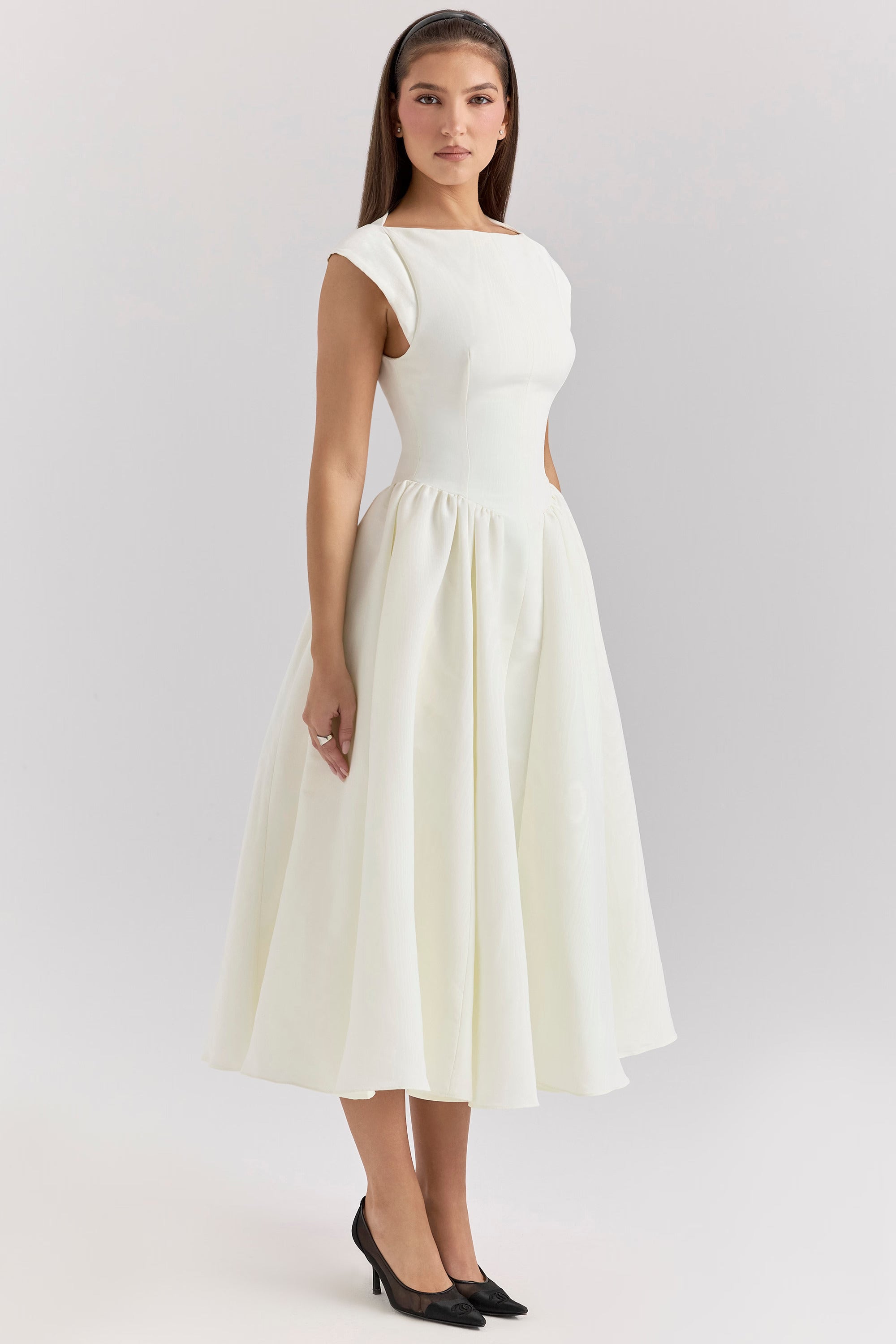 FARAH | Midikleid mit Kappenärmeln