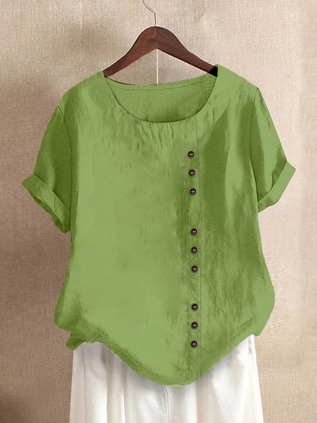 Claire | Entspannte Bluse mit Knopfdetails