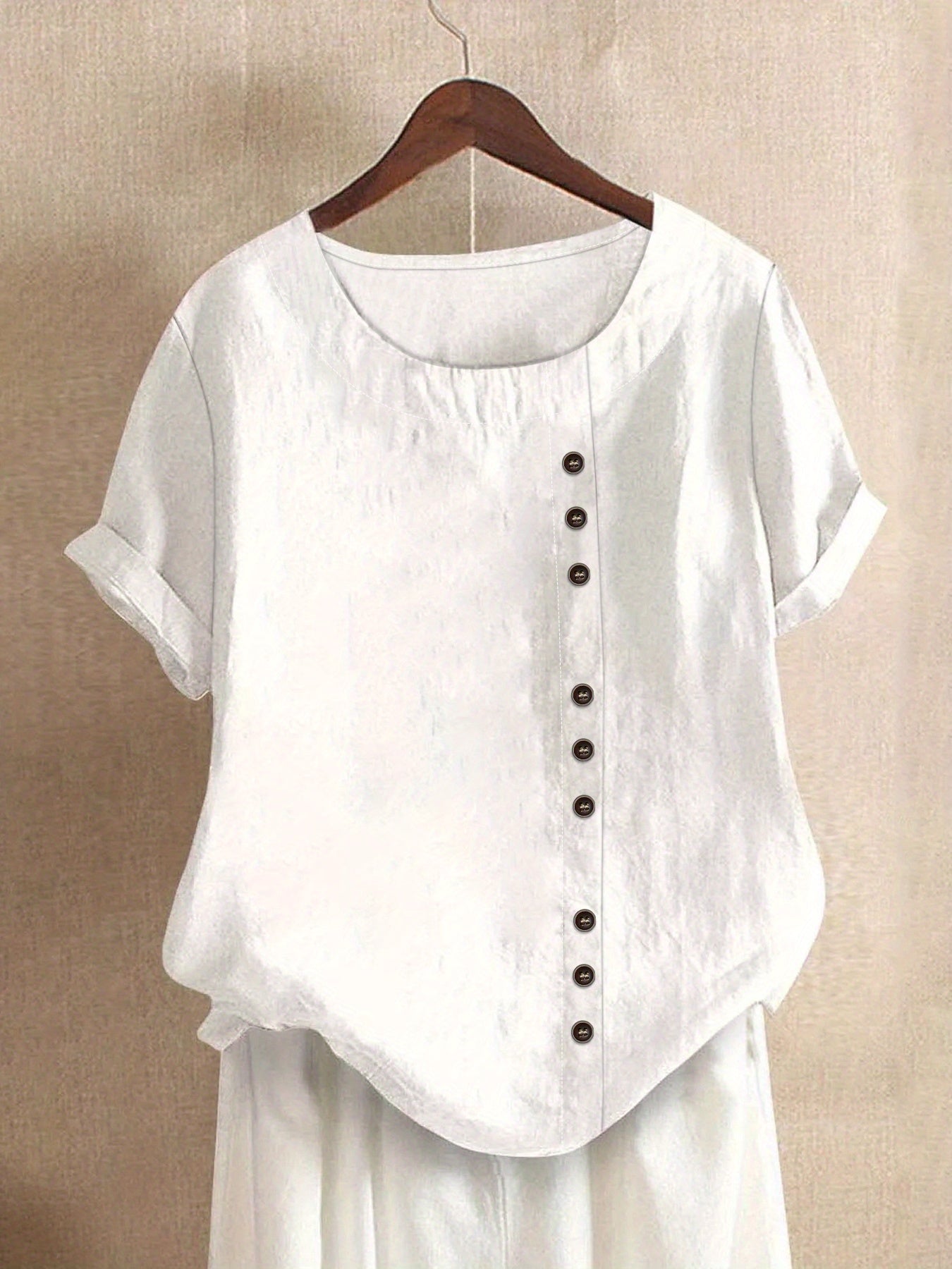 Claire | Entspannte Bluse mit Knopfdetails