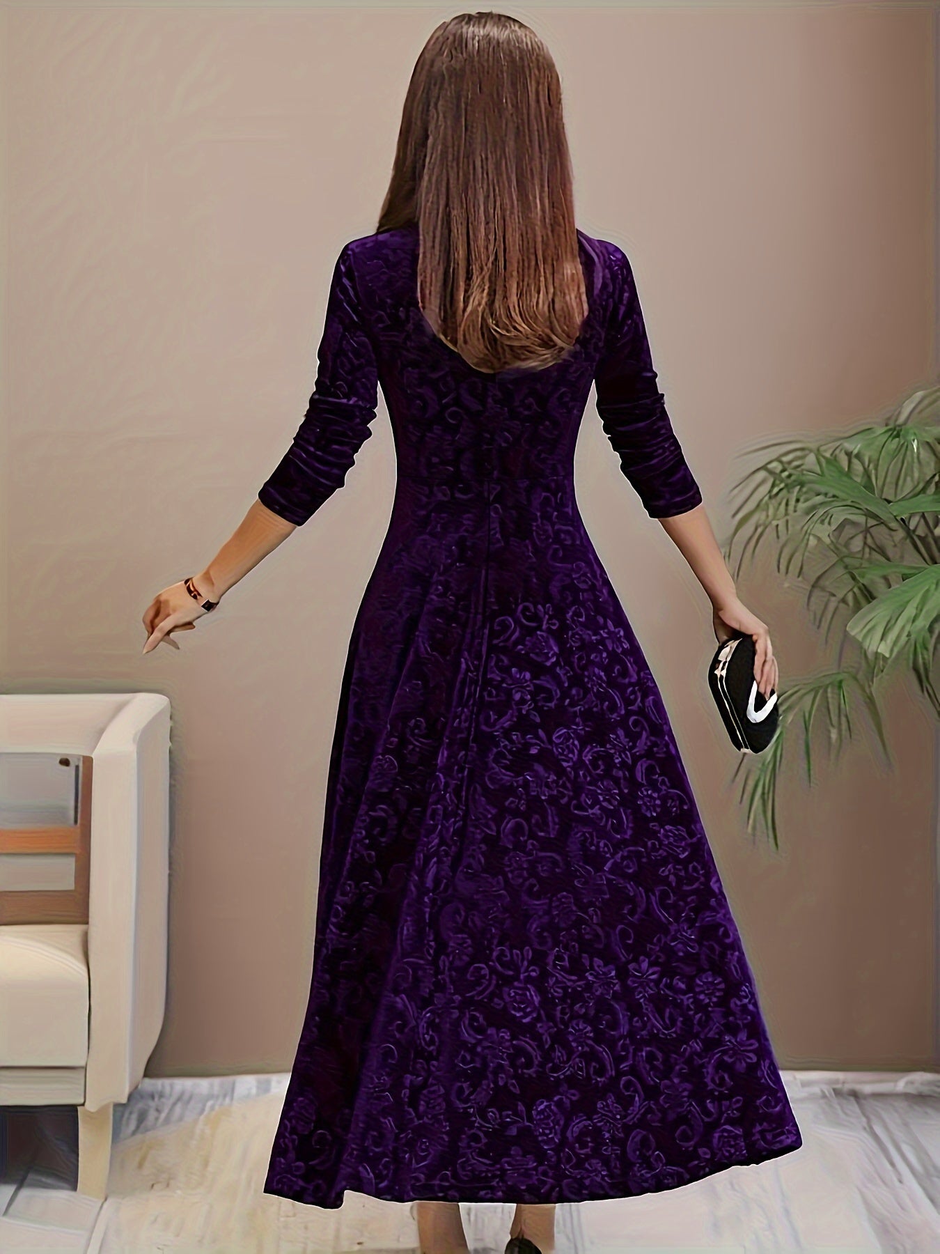 Nicola™ Elegantes Samtkleid