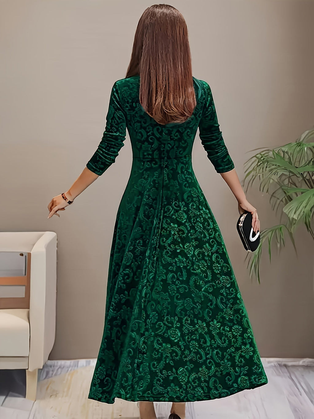 Nicola™ Elegantes Samtkleid