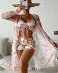Lydia | 3-teiliges Bikini-Set mit Druck