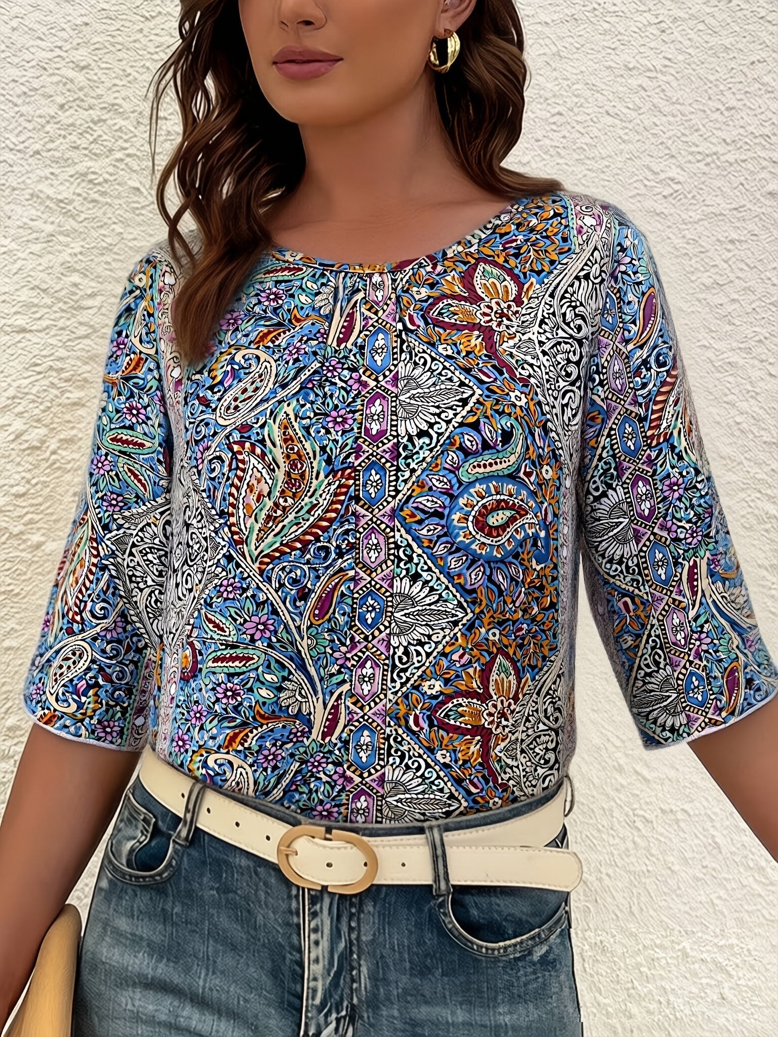 Savannah | Elegante gestreifte Bluse mit Knopfdetails
