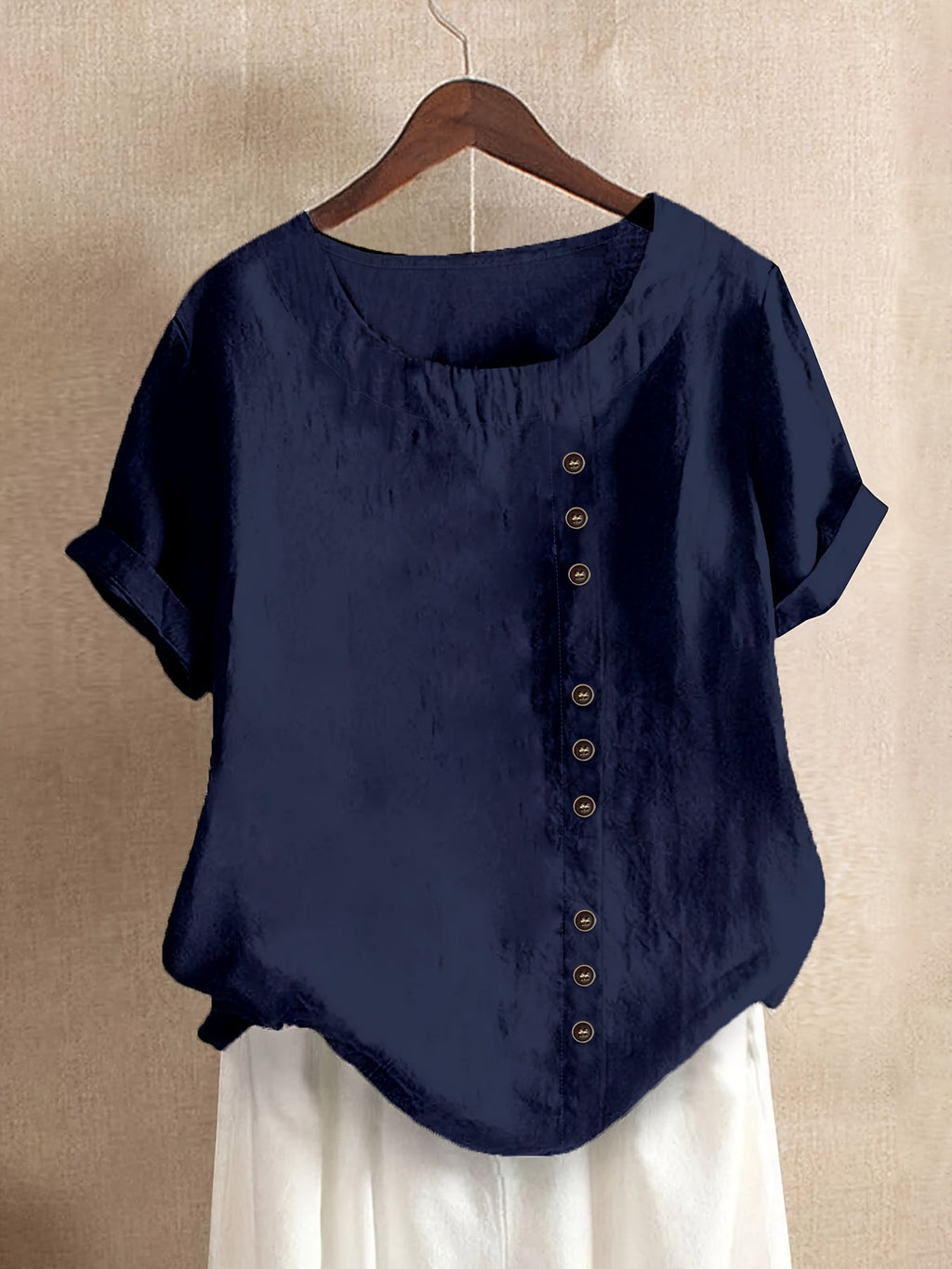 Claire | Entspannte Bluse mit Knopfdetails