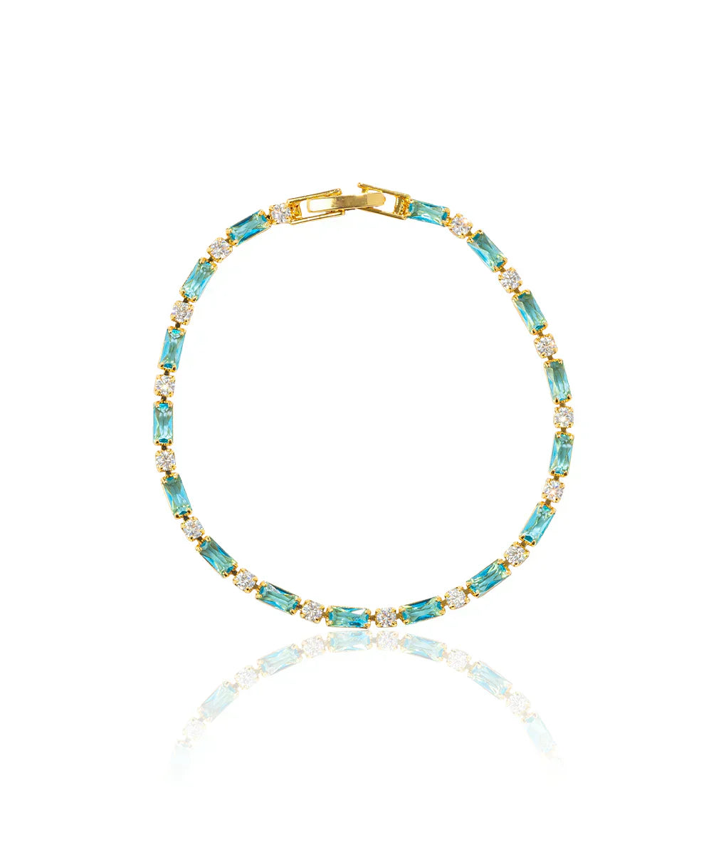 Funkelndes Gold-Türkis-Armband