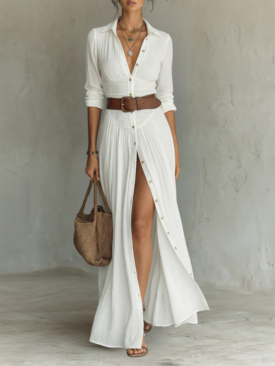 Weißes Kleid Maxi