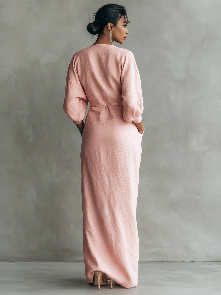 Maxikleid mit V-Ausschnitt