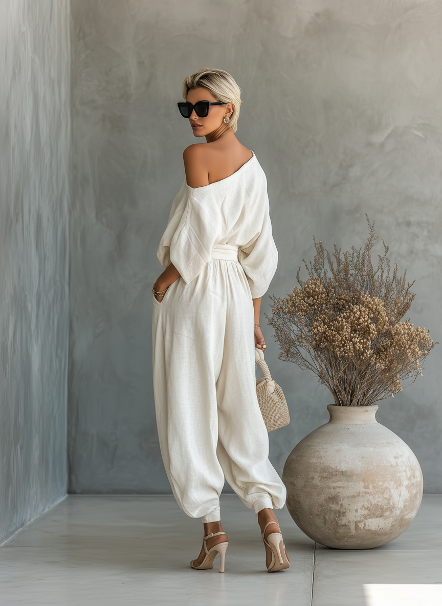 Elegantes Set Off-Shoulder Hose