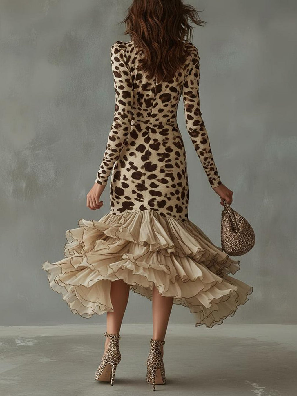 Eleonora | Tierdruck Rüschenkleid