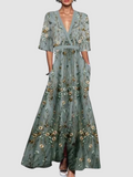 Olyvia™ Elegantes langes Blumenkleid