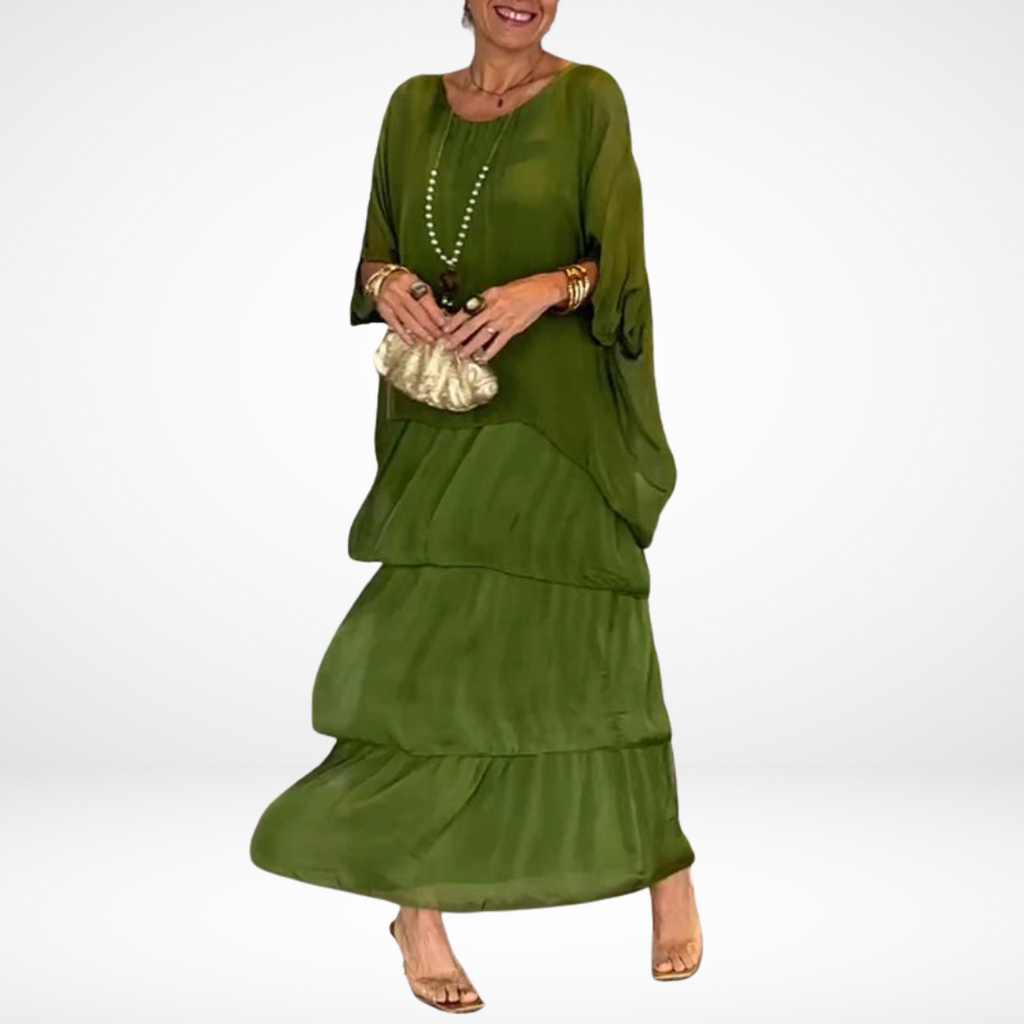 Hylda™ Künstlerisches Lockeres Maxikleid