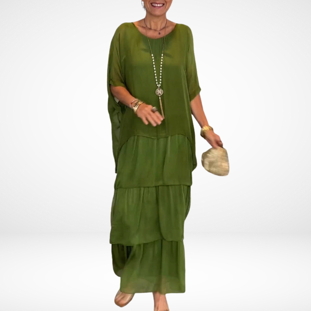 Hylda™ Künstlerisches Lockeres Maxikleid