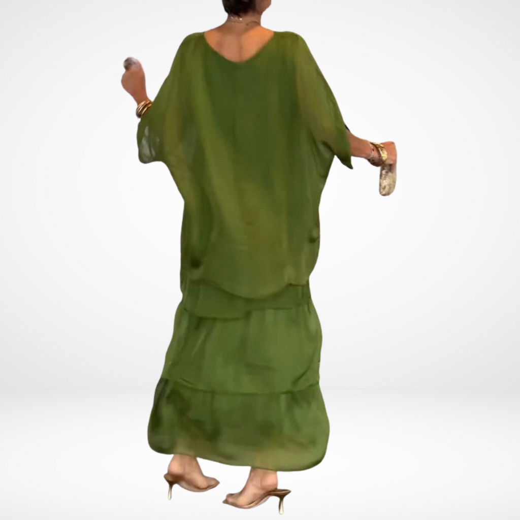 Hylda™ Künstlerisches Lockeres Maxikleid