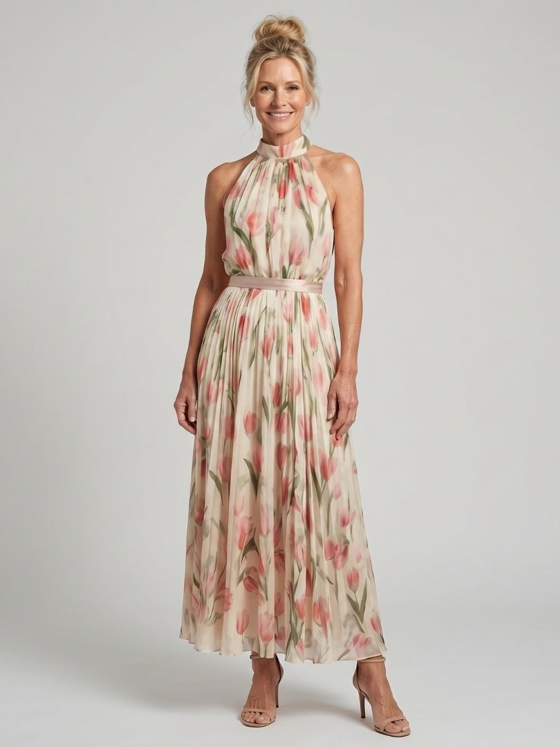 MARIT | Blumen-Maxikleid