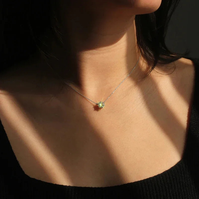 Lenie | Elegantes Kristall-Solitär-Collier