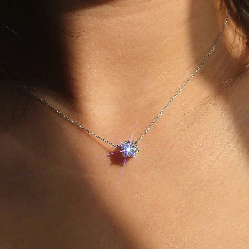 Lenie | Elegantes Kristall-Solitär-Collier