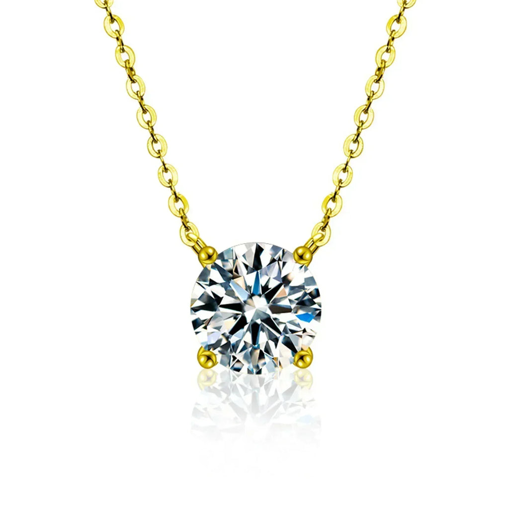 Mize | Sterling-Silber-Halskette mit Goldüberzug und Zirkon