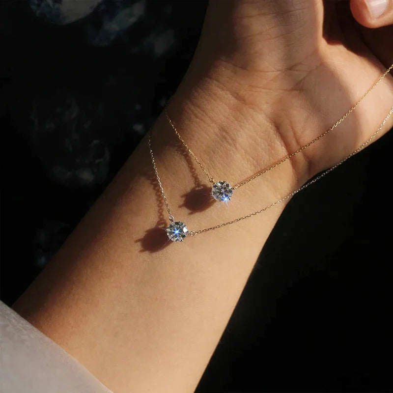 Lenie | Elegantes Kristall-Solitär-Collier