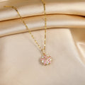 Collier Sakura Rose Romantique aus Edelstahl