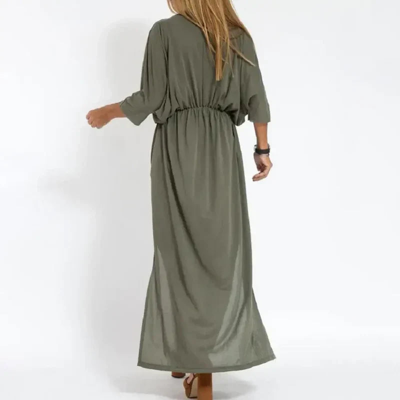 BELLIA | Langes fließendes Kleid mit einzigartigem Stil für jeden Anlass
