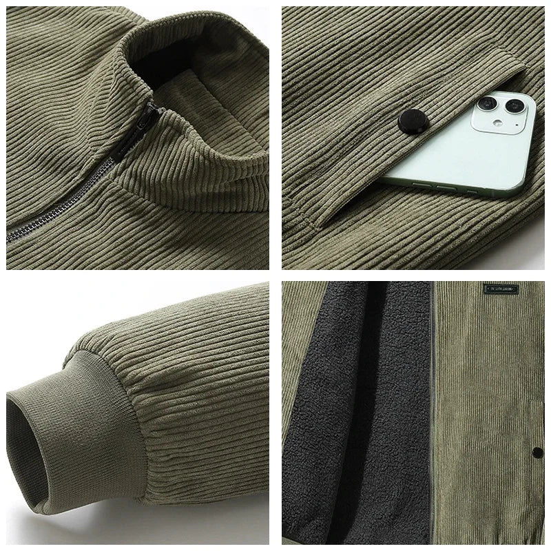 Udo - Cordjacke mit Fleecefutter