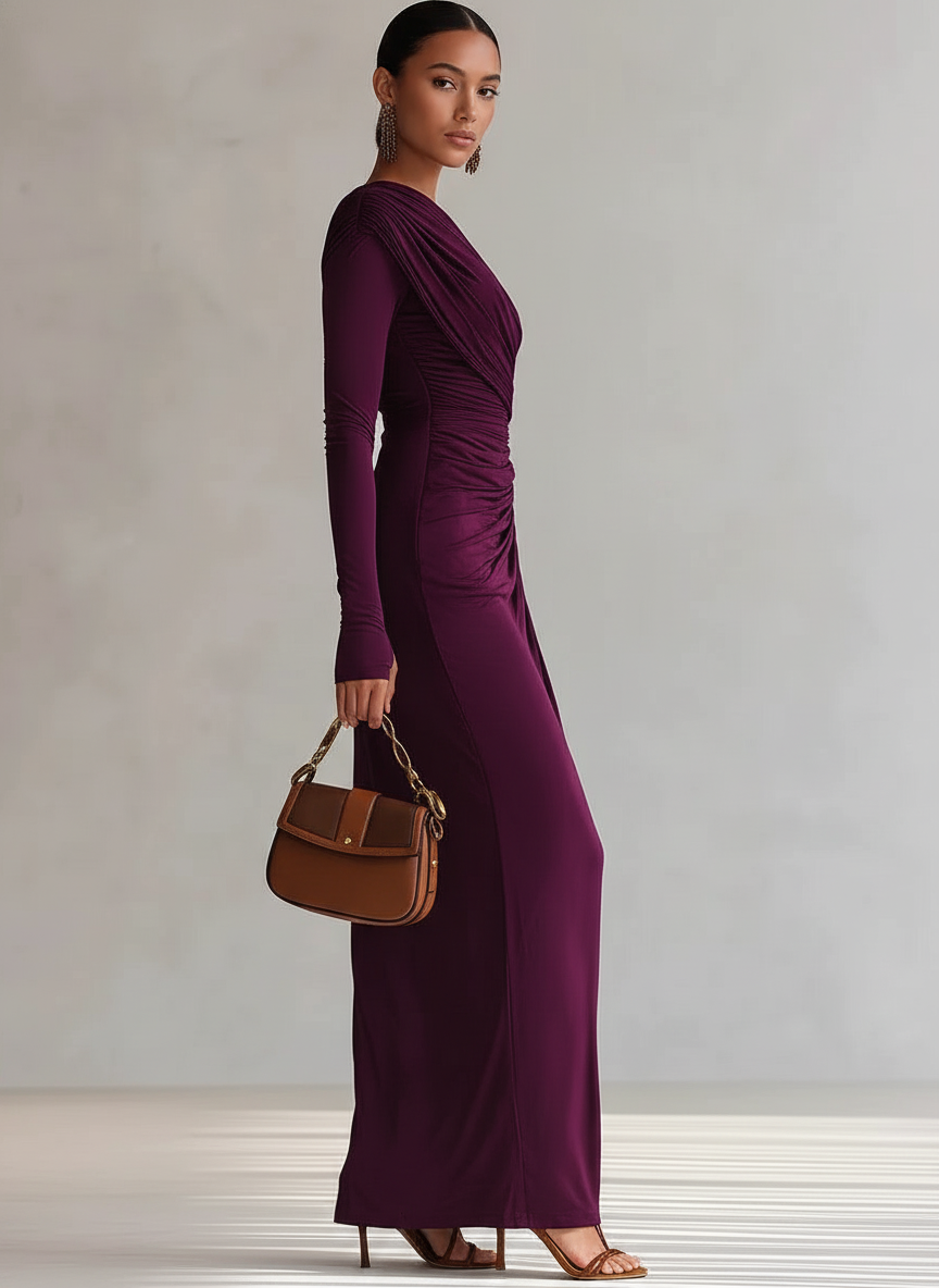Rhianna™ Elegantes Maxikleid + Ärmel