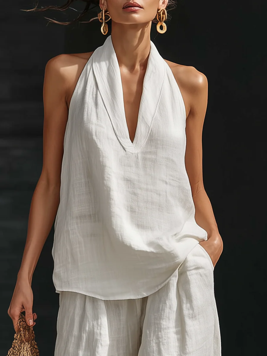 ZOE | Ärmelloses Wide-Leg-Set