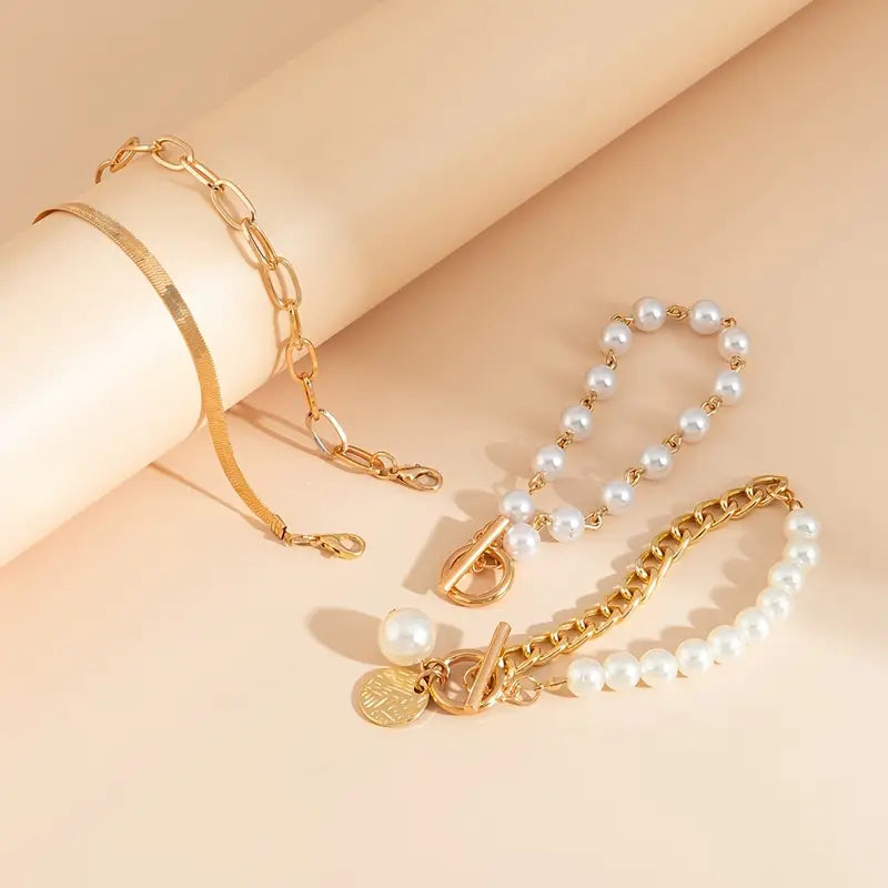 Luxe Schichtperlenarmband-Set