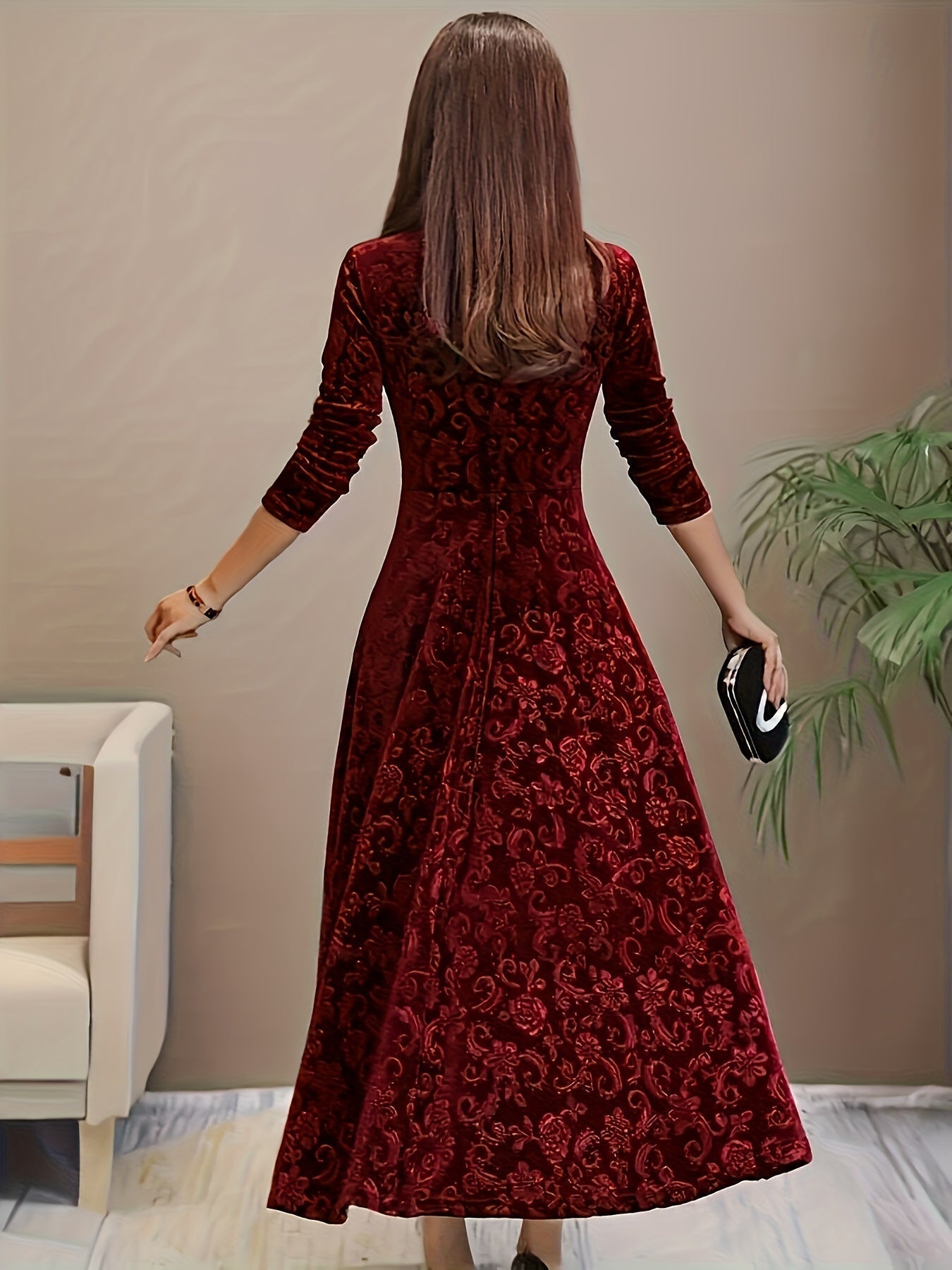 Nicola™ Elegantes Samtkleid