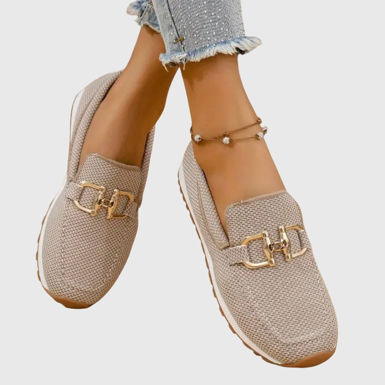 Susie -  Eleganter Slipper mit Golddetail