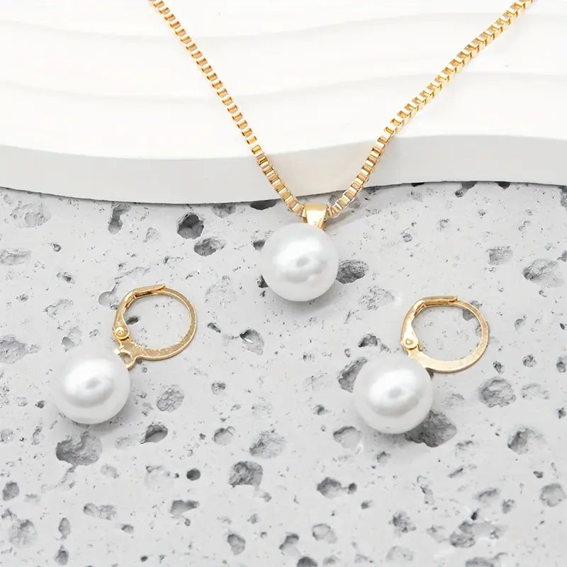 Elegantes, Anmutiges Perlenketten-Set